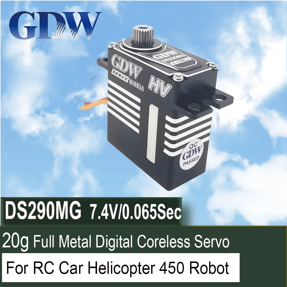 GDW DS290MG 20g Full Metal Servo RC Helicopter HV Digital Coreless Metal Steel Gear Fit GAUI X3 T-REX 450/470L SAB380 Robot
GDW DS290MG 20g Full Metal Servo RC Helicopter HV Digital Coreless Metal Steel Gear Fit GAUI X3 T-REX 450/470L SAB380 Robot