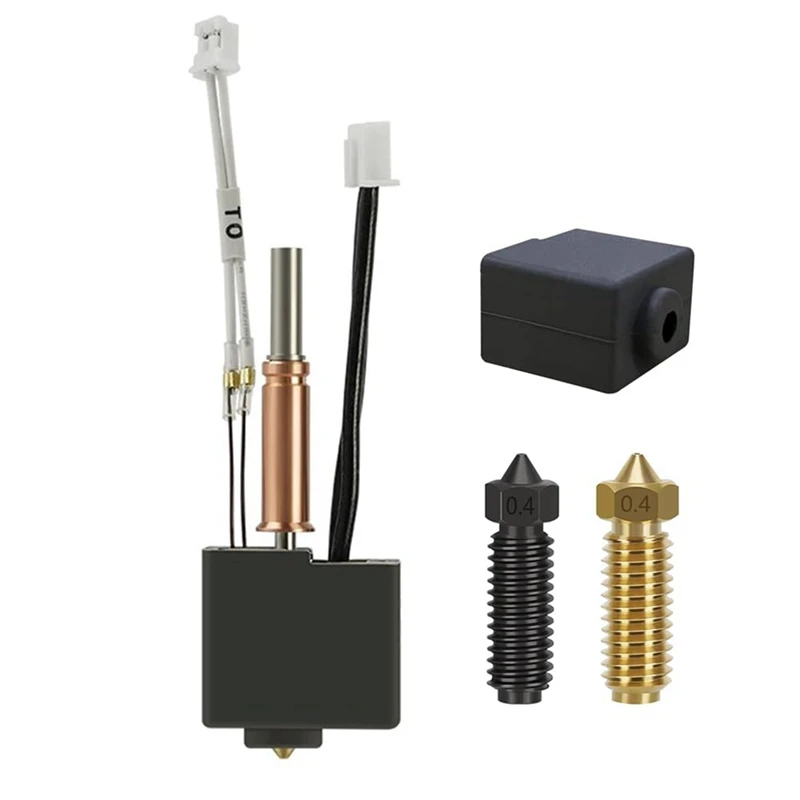 A27Q-Hotend для Kobra-3 комбинированный комплект экструдера с печатающей головкой, блок нагревателя, термистор с нагревательным картриджем и дополнительными соплами 0,4 мм
A27Q-Hotend для Kobra-3 комбинированный комплект экструдера с печатающей головкой, блок нагревателя, термистор с нагревательным картриджем и дополнительными соплами 0,4 мм