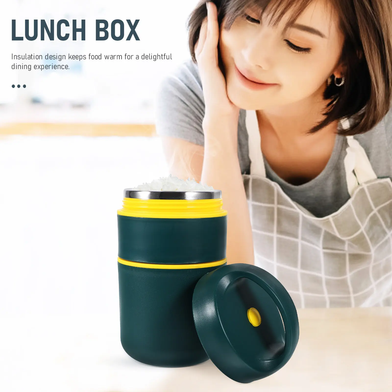 Thermal Insulated Stainless Steel Bento Box Double Wall Lunch Container for Soup Porridge Rice Fruits Portable Leakproof Daily
Thermal Insulated Stainless Steel Bento Box Double Wall Lunch Container for Soup Porridge Rice Fruits Portable Leakproof Daily