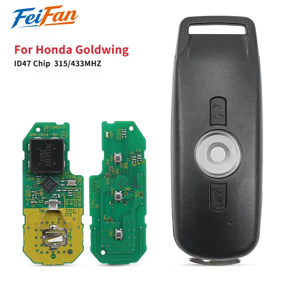 FeiFan 315/433 MHZ 47 Chip para GL1800 2018 2019 2020 sin logotipo Honda Goldwing motocicleta llave inteligente
FeiFan 315/433 MHZ 47 Chip para GL1800 2018 2019 2020 sin logotipo Honda Goldwing motocicleta llave inteligente