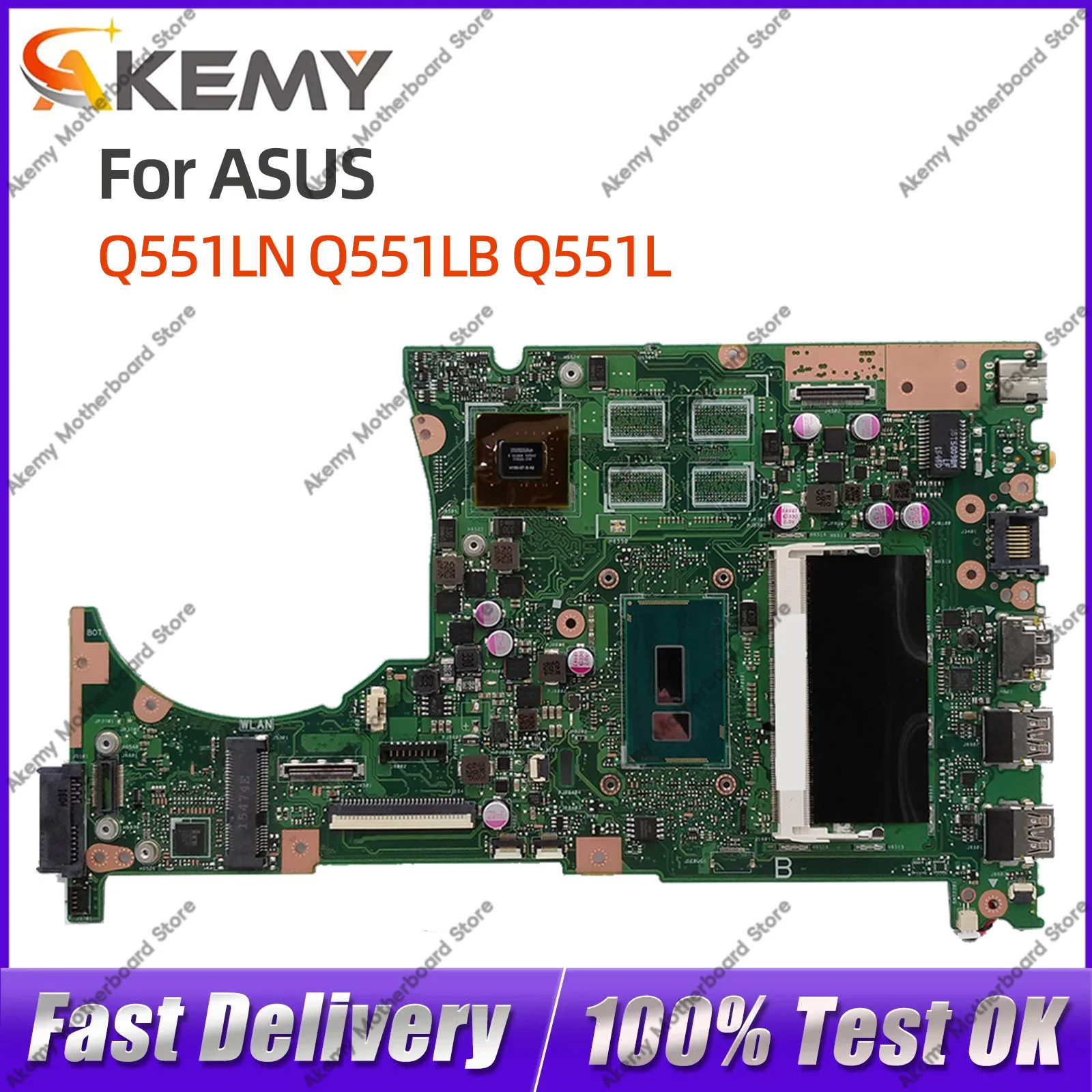 For ASUS Vivobook Q551LN Notebook Motherboard Q551LB Q551L Q551 I3 I5 I7 5th Gen CPU 4GB RAM GT940M
For ASUS Vivobook Q551LN Notebook Motherboard Q551LB Q551L Q551 I3 I5 I7 5th Gen CPU 4GB RAM GT940M