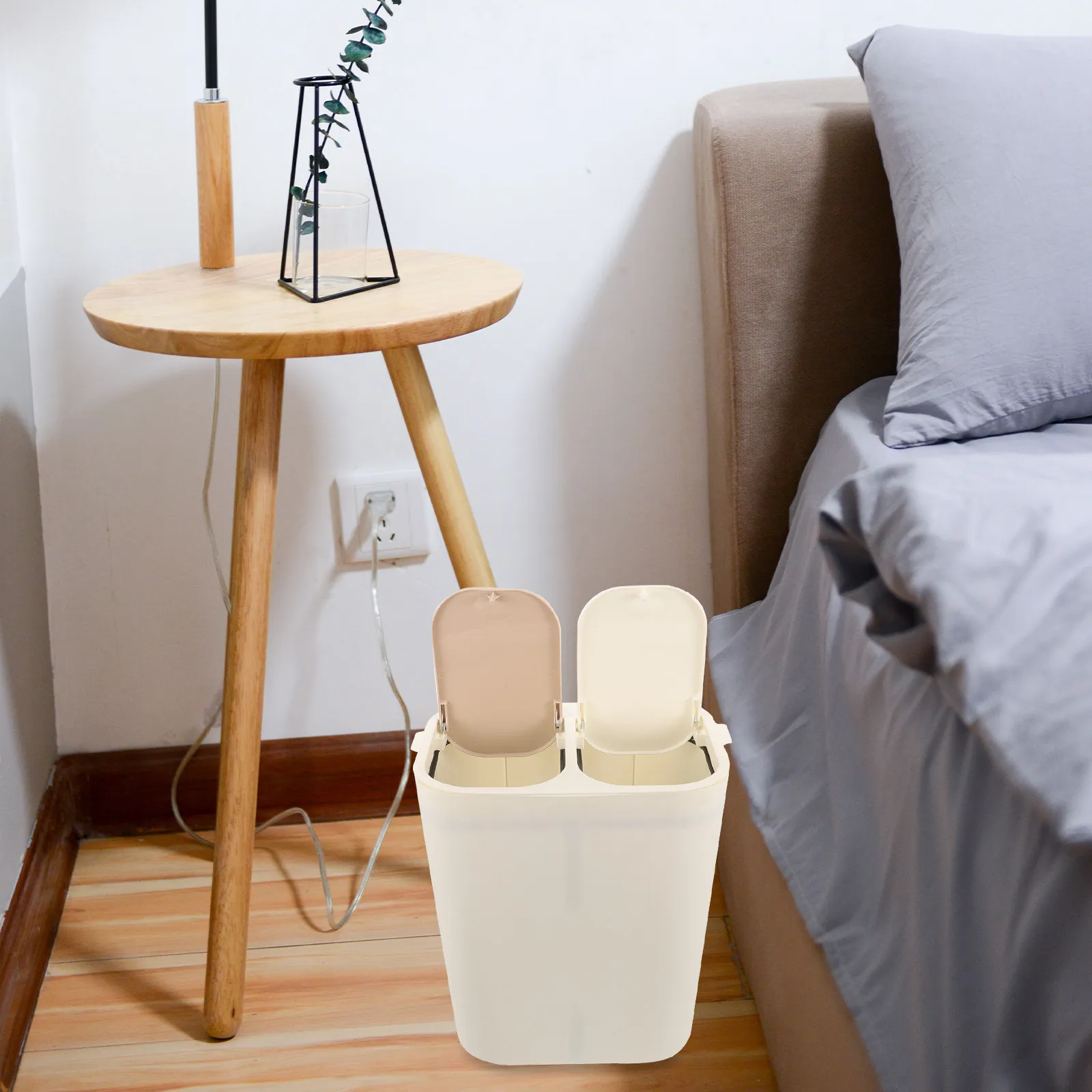 1Pcs Double-Layer Garbage Bin PP Material Wet Dry Sorting Large Capacity Home Kitchen Office Trash Container Dustbin White
1Pcs Double-Layer Garbage Bin PP Material Wet Dry Sorting Large Capacity Home Kitchen Office Trash Container Dustbin White