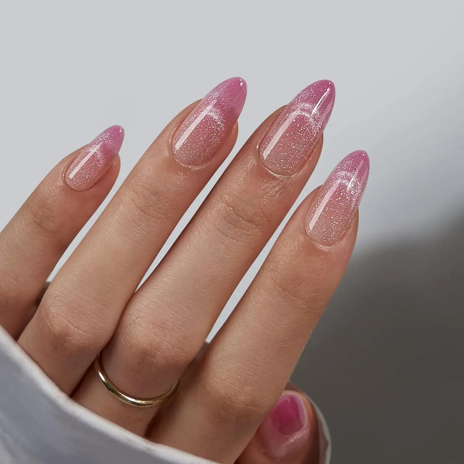 Press On Nails Medium Almond Pink Cat Eye - Lamp-Curable with Glue for Women, Semi-Transparent Soft Gel 30 Kit, Rosy Dew
Press On Nails Medium Almond Pink Cat Eye - Lamp-Curable with Glue for Women, Semi-Transparent Soft Gel 30 Kit, Rosy Dew