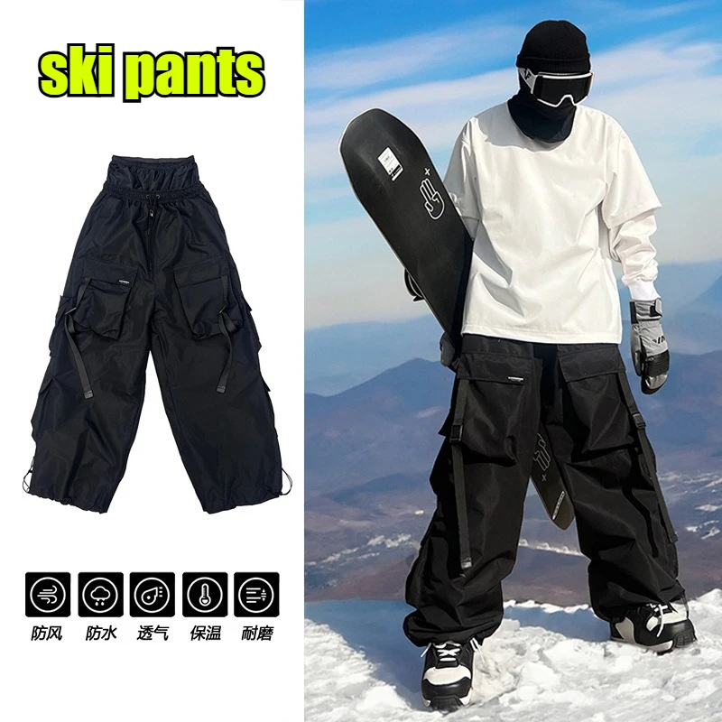 Waterproof Warm Ski Pants for Men Women Winter Snowboarding Trousers American Style Thickened pantalon moto hombre
Waterproof Warm Ski Pants for Men Women Winter Snowboarding Trousers American Style Thickened pantalon moto hombre