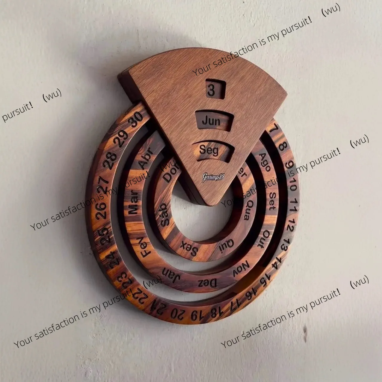 Wooden perpetual calendar, round rotating wall calendar, calendar table, linden calendar ornament
Wooden perpetual calendar, round rotating wall calendar, calendar table, linden calendar ornament