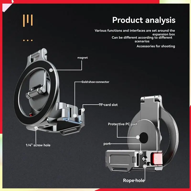 B18B Magnetic Adapter Withfill Light Fordji Pocket 3 Teleprompter Mount Base Camera Live Streaming Bracket Expansion Frame
B18B Magnetic Adapter Withfill Light Fordji Pocket 3 Teleprompter Mount Base Camera Live Streaming Bracket Expansion Frame