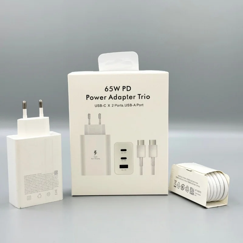 Оригинальное зарядное устройство Samsung 65W Super Fast Charger с сертификацией ЕС, совместимое с Galaxy Z Fold 5 4 3, Flip 5 4 3, S23, S24 Ultra, S20
Оригинальное зарядное устройство Samsung 65W Super Fast Charger с сертификацией ЕС, совместимое с Galaxy Z Fold 5 4 3, Flip 5 4 3, S23, S24 Ultra, S20