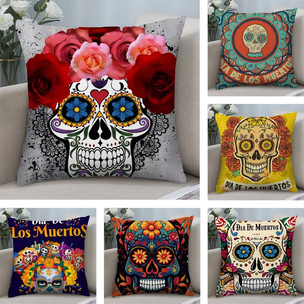 Dia De Los Muertos Festival Pillow Case Plush Fabric Soft Pillowcase Double Sided Print Cushion Cover Household Gifts
Dia De Los Muertos Festival Pillow Case Plush Fabric Soft Pillowcase Double Sided Print Cushion Cover Household Gifts