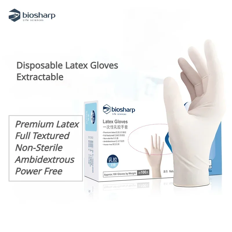 100PCS Disposable Latex Gloves Extractable Full Textured Powder-free Thickened Durable Plastic Rubber Gloves for Laboratory
100PCS Disposable Latex Gloves Extractable Full Textured Powder-free Thickened Durable Plastic Rubber Gloves for Laboratory