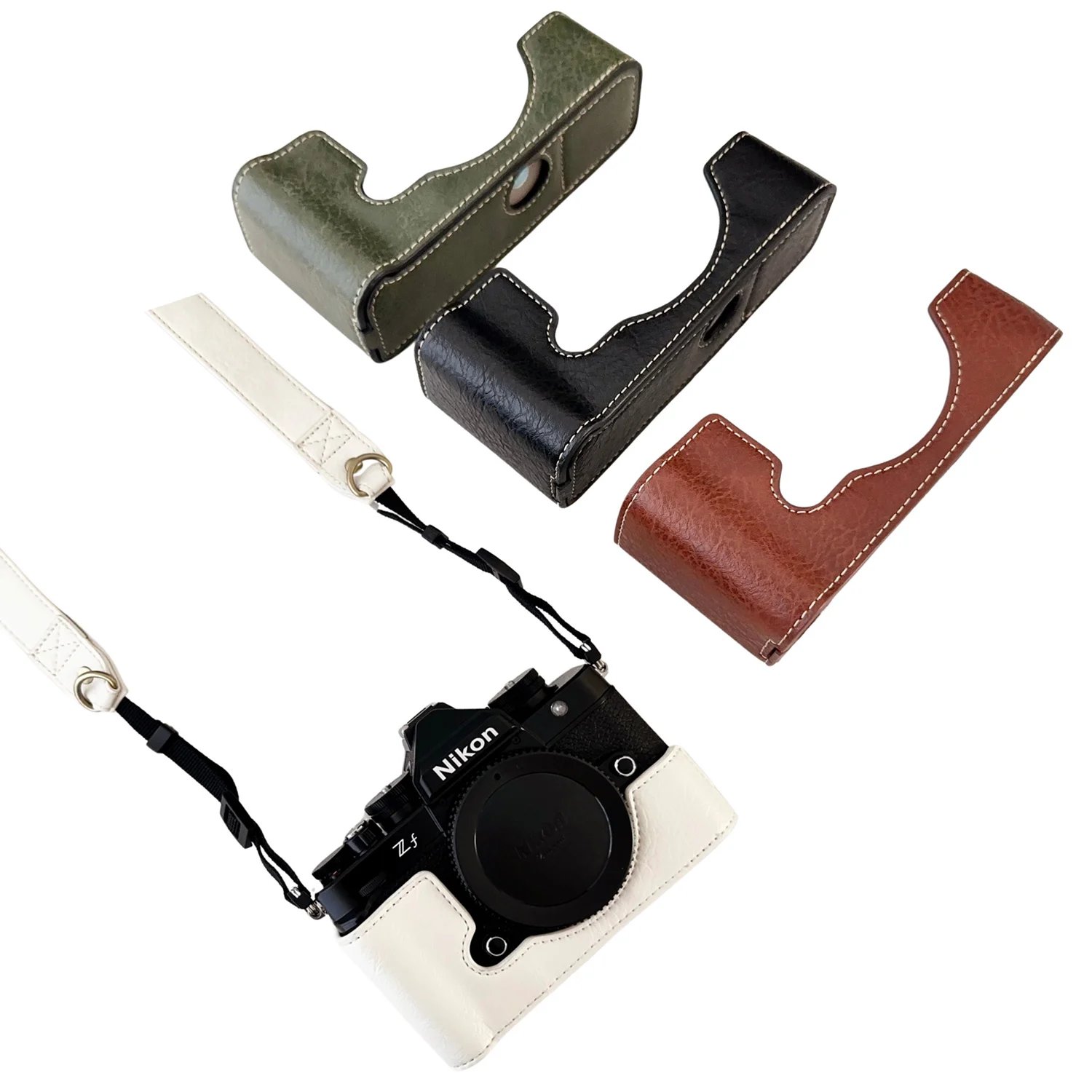 Портативный чехол из искусственной кожи для фотоаппарата Nikon ZF с ремешком 
Портативный чехол из искусственной кожи для фотоаппарата Nikon ZF с ремешком