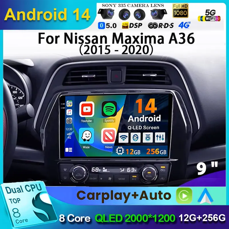 2K Android 14 For Nissan Maxima A36 2015 - 2020 Car Radio Multimedia Video Player Navigation stereo GPS No 2din 2 din dvd
2K Android 14 For Nissan Maxima A36 2015 - 2020 Car Radio Multimedia Video Player Navigation stereo GPS No 2din 2 din dvd