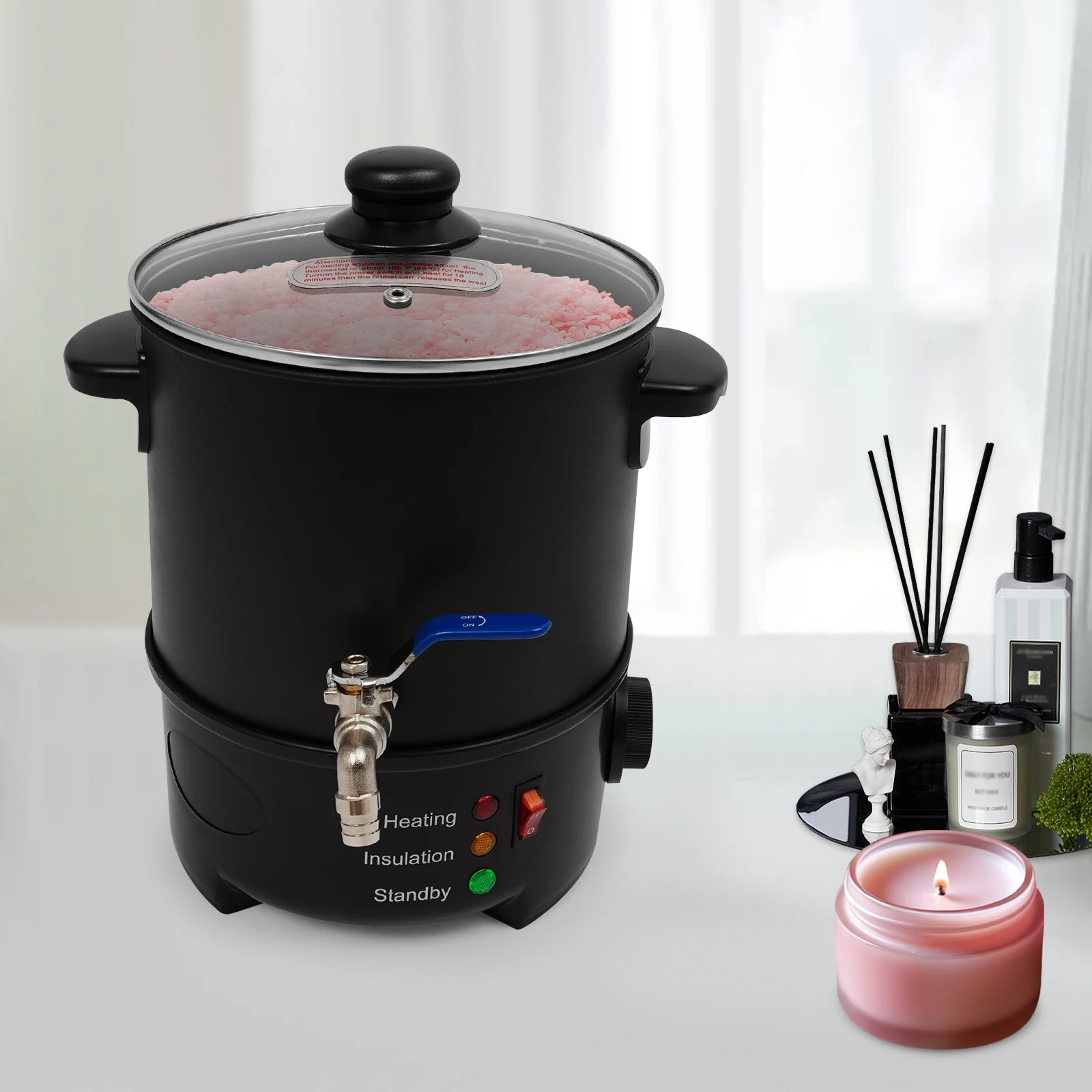 27*29cm 4L Electric Wax Melter Black Wax Melting Machine Wax Melting Pot for Soy Wax Paraffin Wax Coconut Wax
27*29cm 4L Electric Wax Melter Black Wax Melting Machine Wax Melting Pot for Soy Wax Paraffin Wax Coconut Wax