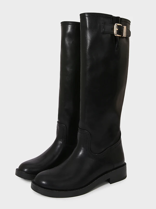 Women's Long Knight Boots 2025 Autumn New High-Tube Round-Toe Chunky Heel Fashion Cuff Boots Black High-Collar Booties
Women's Long Knight Boots 2025 Autumn New High-Tube Round-Toe Chunky Heel Fashion Cuff Boots Black High-Collar Booties