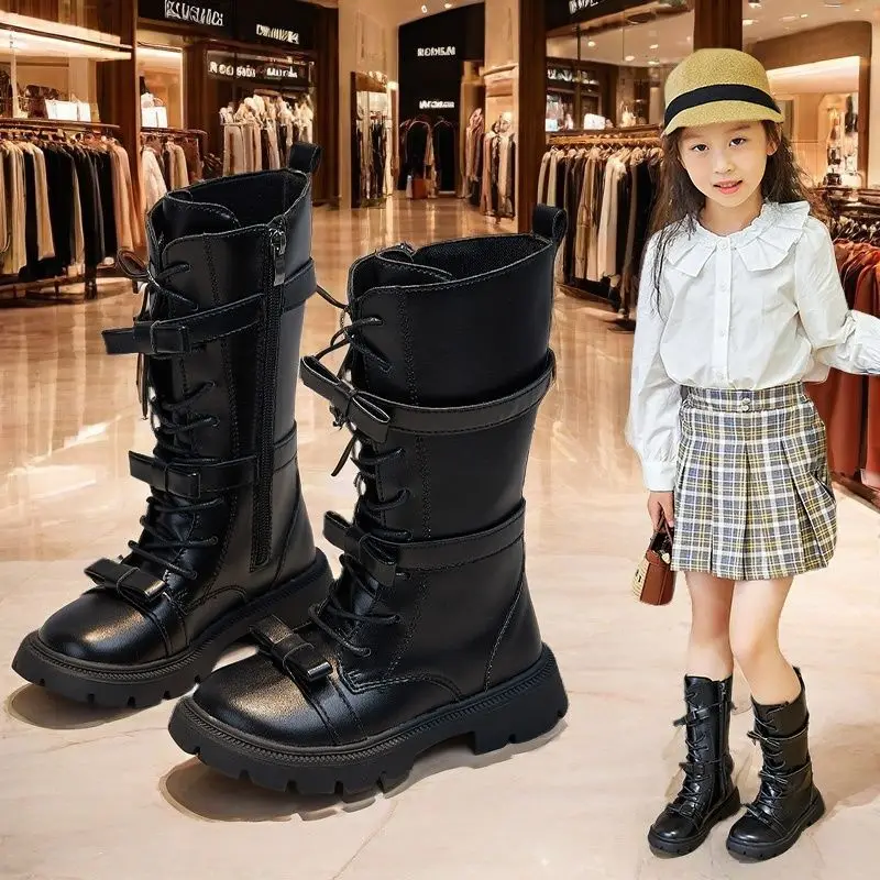 Children's Fashion Boots Winter New Korean Version British Style Children's High Princess Boot Kids Shoe for Girls Size21-37
Children's Fashion Boots Winter New Korean Version British Style Children's High Princess Boot Kids Shoe for Girls Size21-37