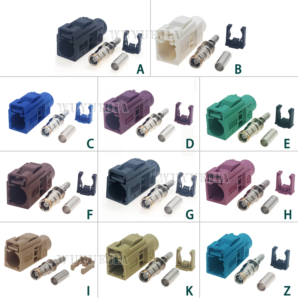 2 шт. Fakra A/B/C/D/E/F/G/H/I/K/Z гнездовой разъем, RF коаксиальные Проводные разъемы для кабеля RG316/RG174 отрезок
2 шт. Fakra A/B/C/D/E/F/G/H/I/K/Z гнездовой разъем, RF коаксиальные Проводные разъемы для кабеля RG316/RG174 отрезок