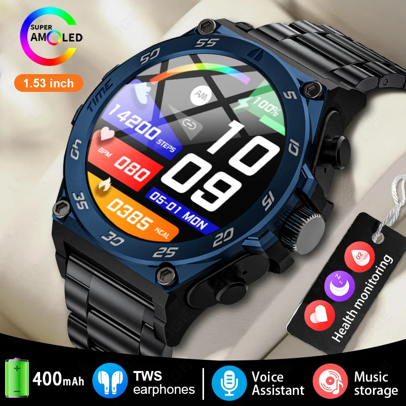 New Upgrage 2-in-1 Earphone Smart Watch Men Women MusicPlayer BT Call Health Monitoring Smartwatch For Huawei Xiaomi Android IOS
New Upgrage 2-in-1 Earphone Smart Watch Men Women MusicPlayer BT Call Health Monitoring Smartwatch For Huawei Xiaomi Android IOS