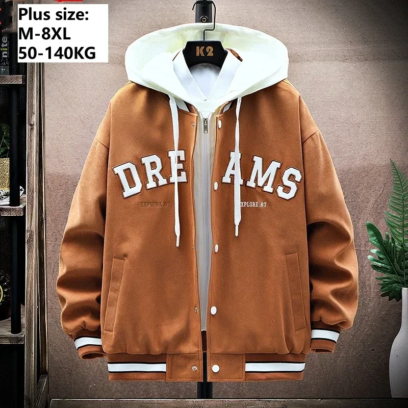 Весенняя мужская верхняя одежда, пальто, большой размер 7XL, 8XL, 140 кг, трендовая мужская одежда для отдыха, повседневные куртки из двух предметов с вышивкой и капюшоном
Весенняя мужская верхняя одежда, пальто, большой размер 7XL, 8XL, 140 кг, трендовая мужская одежда для отдыха, повседневные куртки из двух предметов с вышивкой и капюшоном