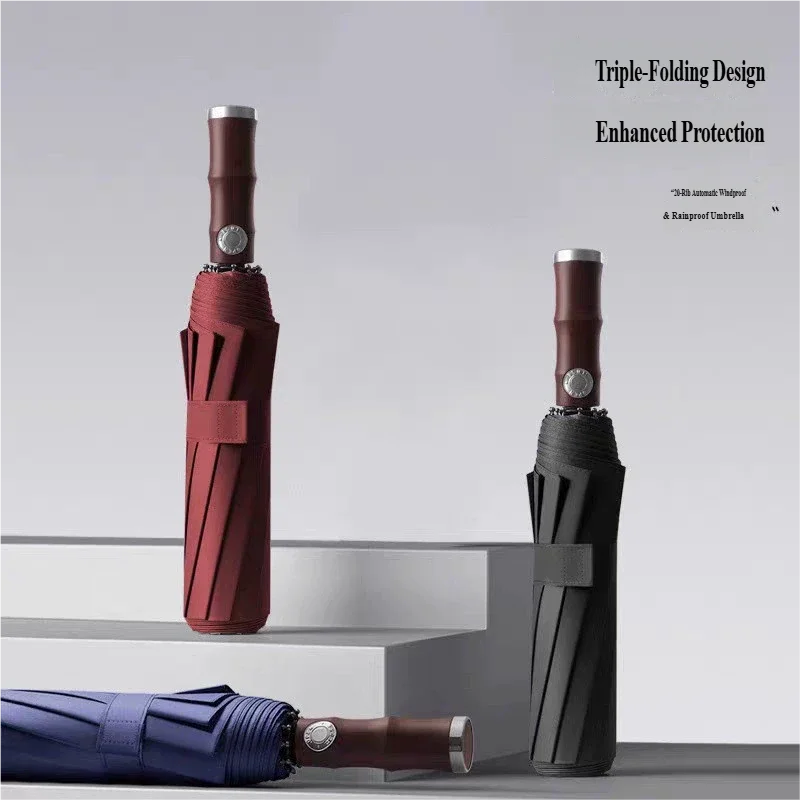 Automatic Umbrella with Retro Bamboo & Wooden Handle, Extra Large & Reinforced, Windproof, Thickened, for Both Sunny & Rainy Day
Automatic Umbrella with Retro Bamboo & Wooden Handle, Extra Large & Reinforced, Windproof, Thickened, for Both Sunny & Rainy Day