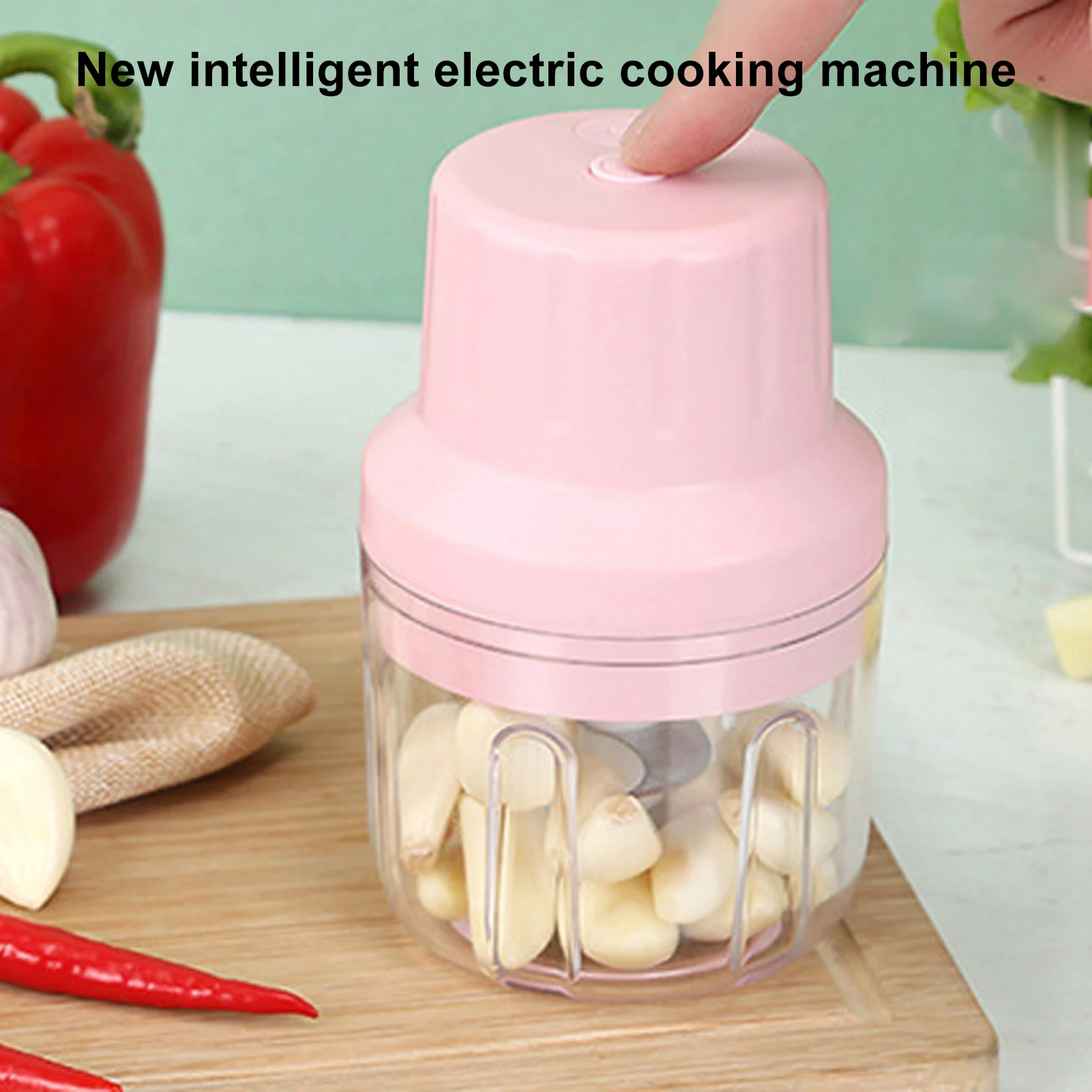 Wireless Rechargeable Garlic Chopper USB Powered Portable Electric Mini Garlic Crusher for Kitchen 250ml
Wireless Rechargeable Garlic Chopper USB Powered Portable Electric Mini Garlic Crusher for Kitchen 250ml