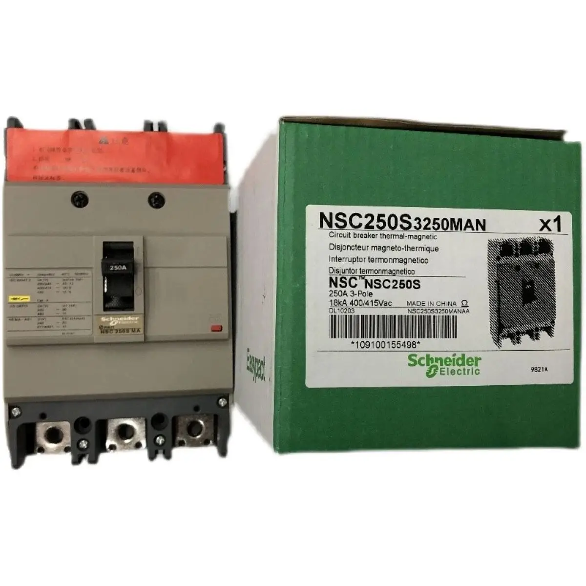 NSC250S3250MAN NSC250S 18kA MA 250A 3P3T 3P | 250A | 250A | 18kA NSC molded case motor protection circuit breaker
NSC250S3250MAN NSC250S 18kA MA 250A 3P3T 3P | 250A | 250A | 18kA NSC molded case motor protection circuit breaker