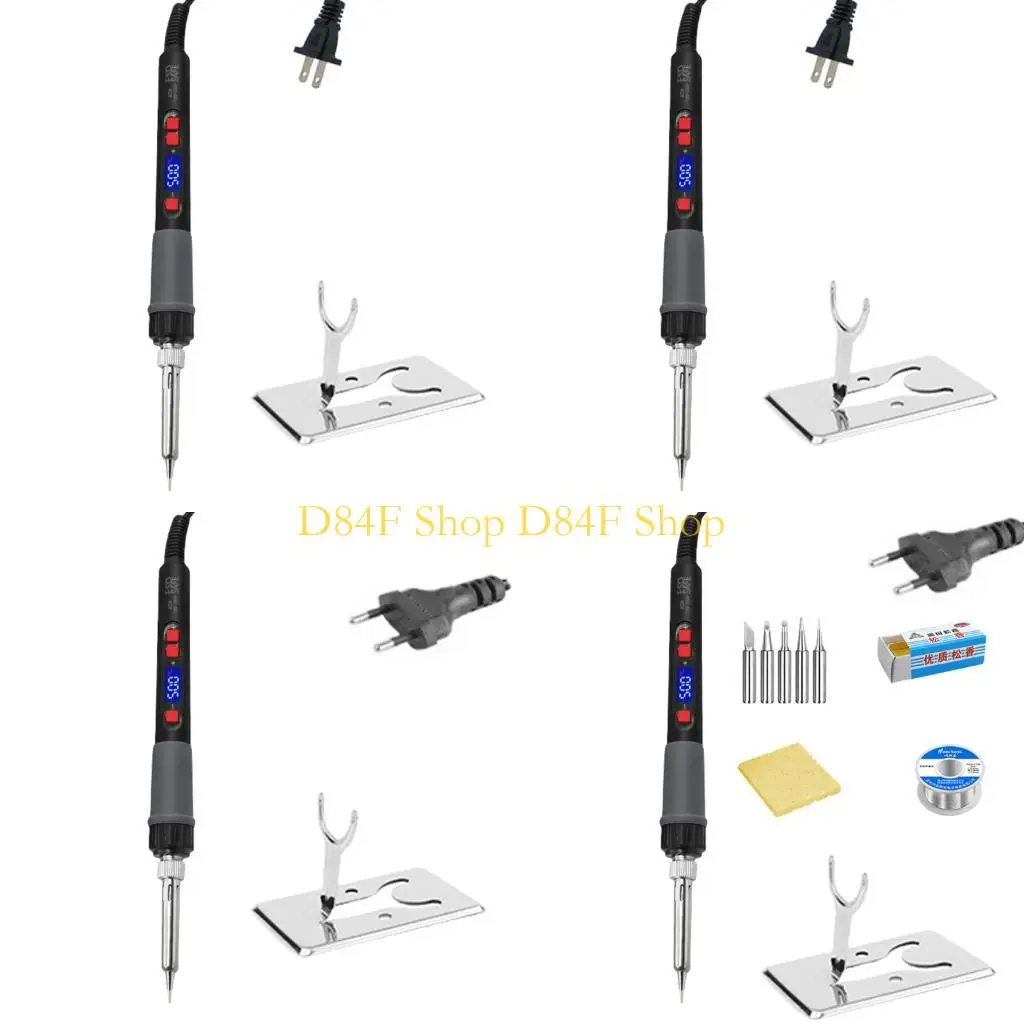 D84F Digital Display Soldering Iron Kits Charging Portable Soldering Iron Repair Tool Adjustable Temperature 180-500℃
D84F Digital Display Soldering Iron Kits Charging Portable Soldering Iron Repair Tool Adjustable Temperature 180-500℃