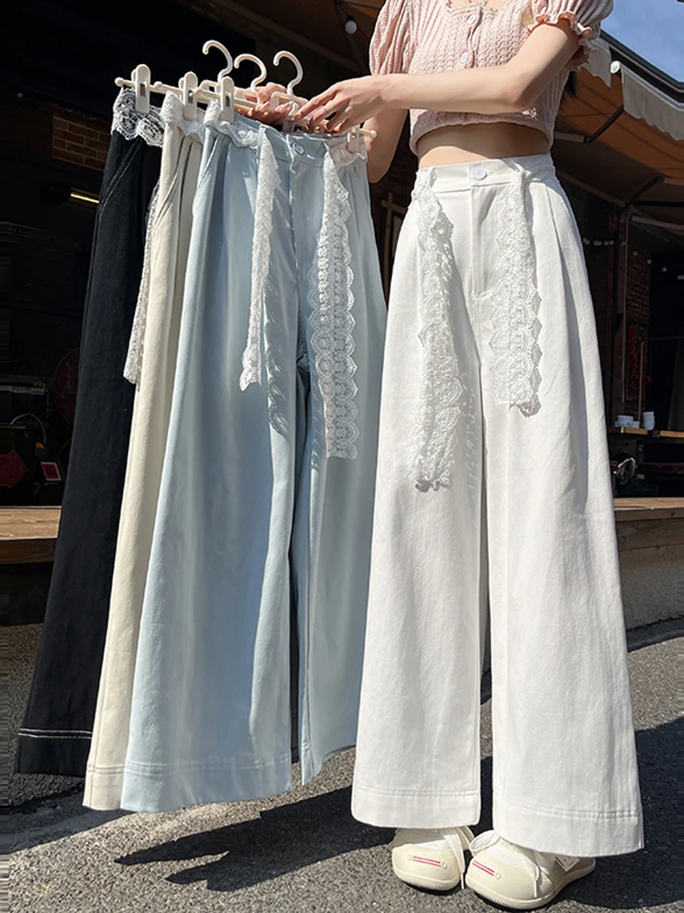 Retro Washed Cotton Wide Leg Pants High Waist Loose Fit Thin Summer Casual Straight Nine Points Pants for Women
Retro Washed Cotton Wide Leg Pants High Waist Loose Fit Thin Summer Casual Straight Nine Points Pants for Women