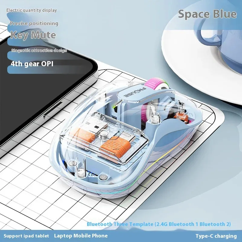 Cute Doll Transparent Cartoon Wireless Three-Mode Mouse Rechatgable Power Display Mice For Laptop Ipad Tablets Kids Girl Gift
Cute Doll Transparent Cartoon Wireless Three-Mode Mouse Rechatgable Power Display Mice For Laptop Ipad Tablets Kids Girl Gift