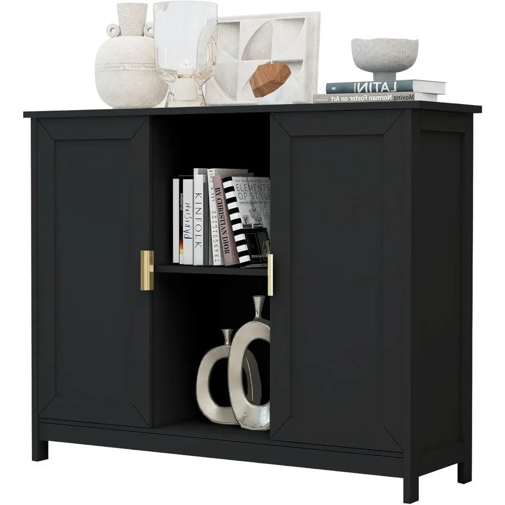 Black Buffet Cabinet,Modern Narrow Sideboard Buffet Cabinet Wooden Side Table with Storage,Black Accent Cabinets
Black Buffet Cabinet,Modern Narrow Sideboard Buffet Cabinet Wooden Side Table with Storage,Black Accent Cabinets