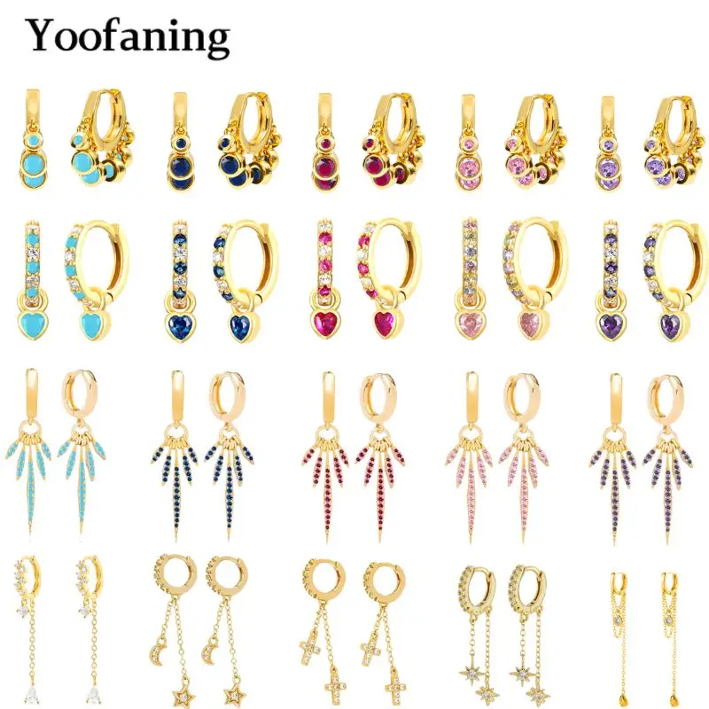 925 Sterling Silver Needle New Fashion 18K Gold Earrings Star Tassel Small Hoop Earrings for Women Wedding Jewelry Accessories
925 Sterling Silver Needle New Fashion 18K Gold Earrings Star Tassel Small Hoop Earrings for Women Wedding Jewelry Accessories
