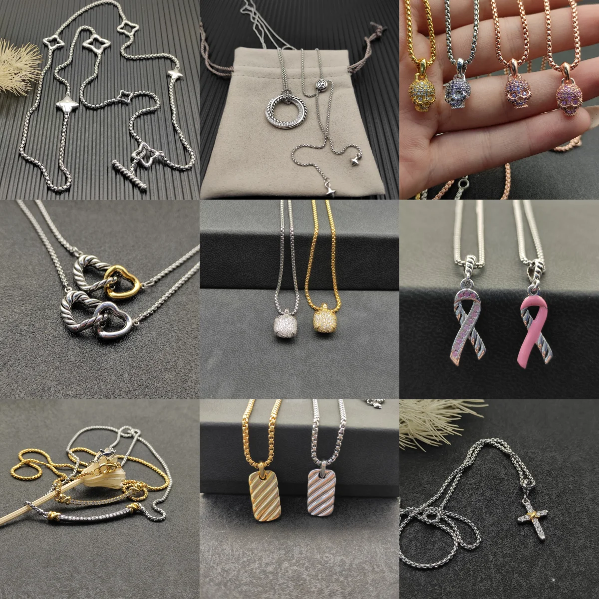 S925 sterling silver new skull star heart-shaped necklace neutral fashion personality trend retro luxury jewelry party gift
S925 sterling silver new skull star heart-shaped necklace neutral fashion personality trend retro luxury jewelry party gift