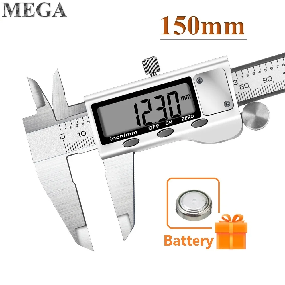 Mega Electronic Digital Caliper Metal Professional Vernier Caliber Measuring Tools Thickness Gauge Depth Ruler 3D Printer Parts
Mega Electronic Digital Caliper Metal Professional Vernier Caliber Measuring Tools Thickness Gauge Depth Ruler 3D Printer Parts