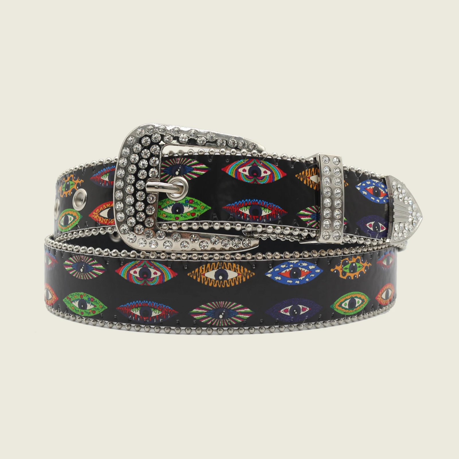 Ремень с бриллиантами в стиле граффити Art Eye Design, модный ковбойский стиль в стиле панк-хип-хоп Y2K, ремень с игольной пряжкой с принтом из искусственной кожи, джинсовый ремень.
Ремень с бриллиантами в стиле граффити Art Eye Design, модный ковбойский стиль в стиле панк-хип-хоп Y2K, ремень с игольной пряжкой с принтом из искусственной кожи, джинсовый ремень.