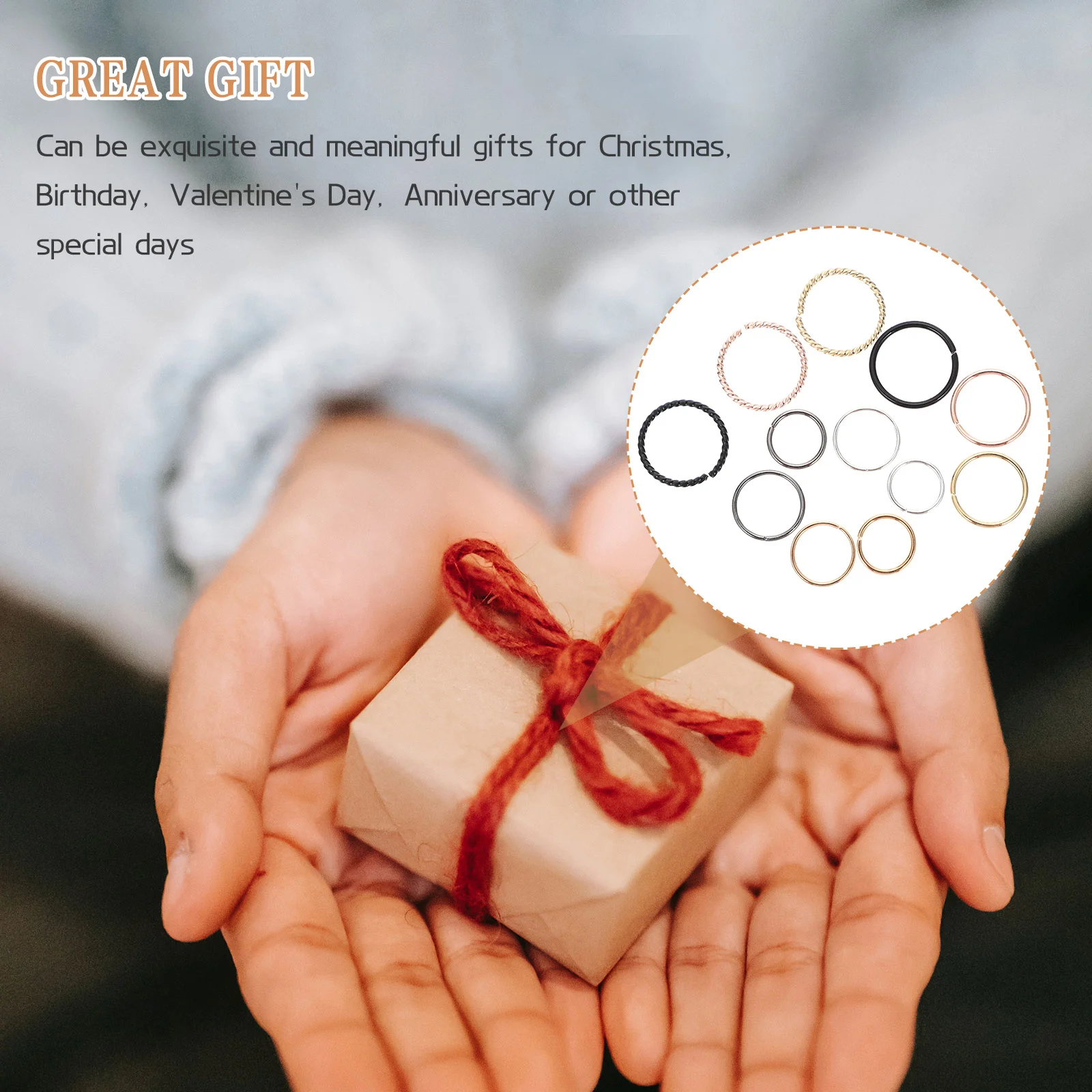 2 set Rings Hoops Set 22 Gauge Alloy Septum Piercing Jewelry Skin-Friendly Decor Exquisite Nose Ornaments Portable Practical
2 set Rings Hoops Set 22 Gauge Alloy Septum Piercing Jewelry Skin-Friendly Decor Exquisite Nose Ornaments Portable Practical