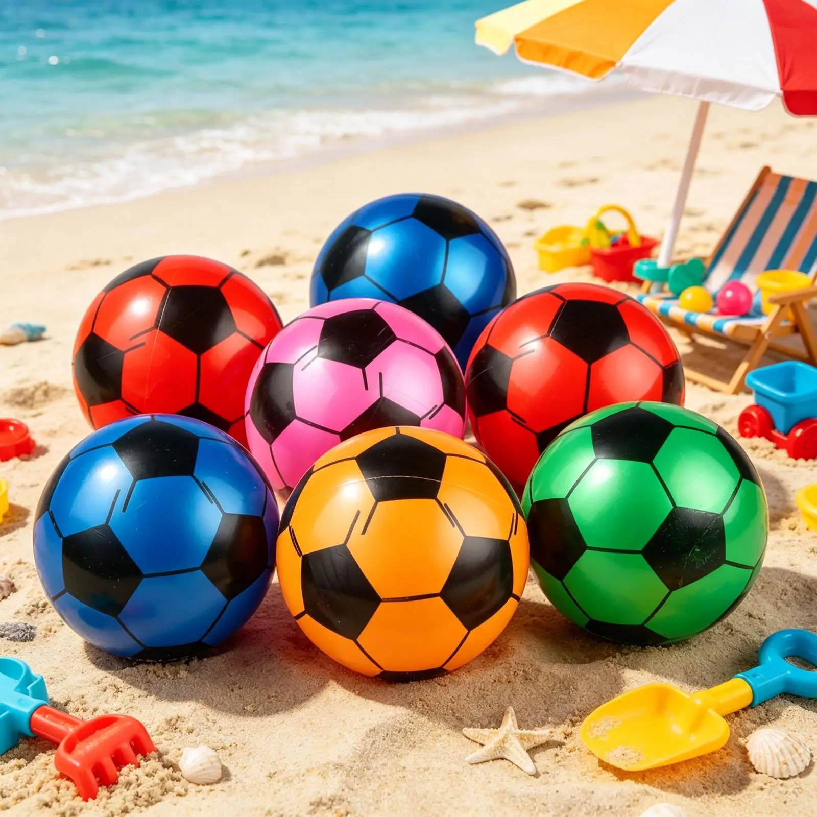 Inflatable Soccer Ball 6 Pieces Water Toy 22cm Beach Balls for Boys Girls Indoor Outdoor Garden Pool Yard Summer Birthday
Inflatable Soccer Ball 6 Pieces Water Toy 22cm Beach Balls for Boys Girls Indoor Outdoor Garden Pool Yard Summer Birthday