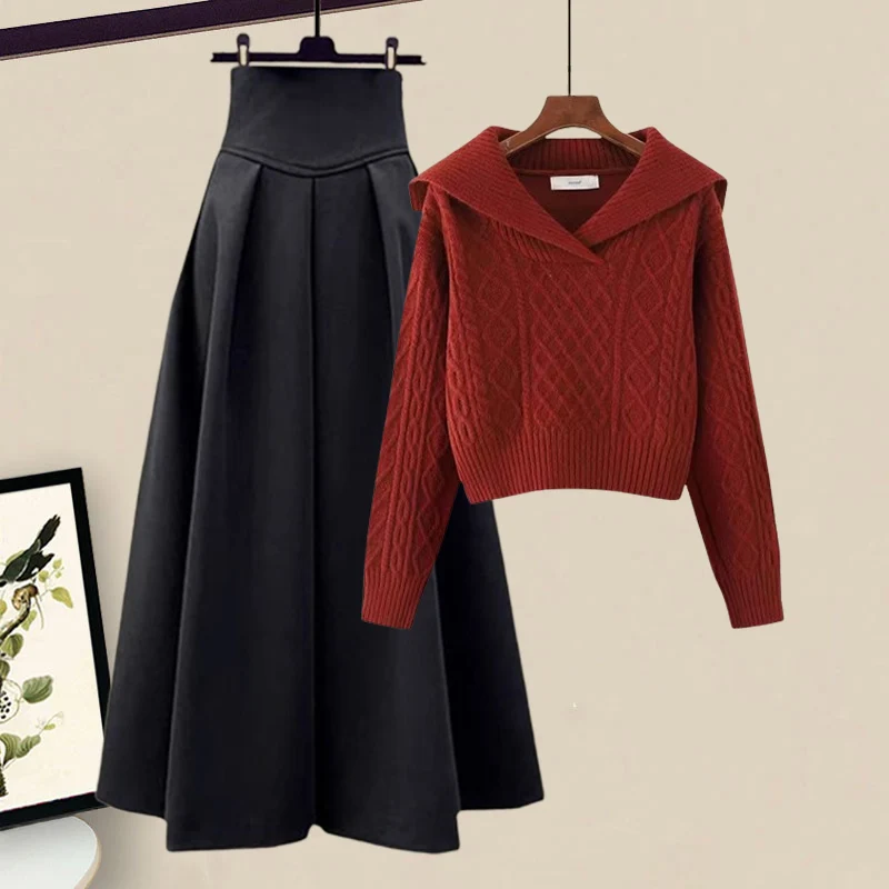 Women's Knitted Sweater Set Waist-Cinching Winter Faionable Versatile Design Casual Sle Long Sve Crew Ne Sweater
Women's Knitted Sweater Set Waist-Cinching Winter Faionable Versatile Design Casual Sle Long Sve Crew Ne Sweater