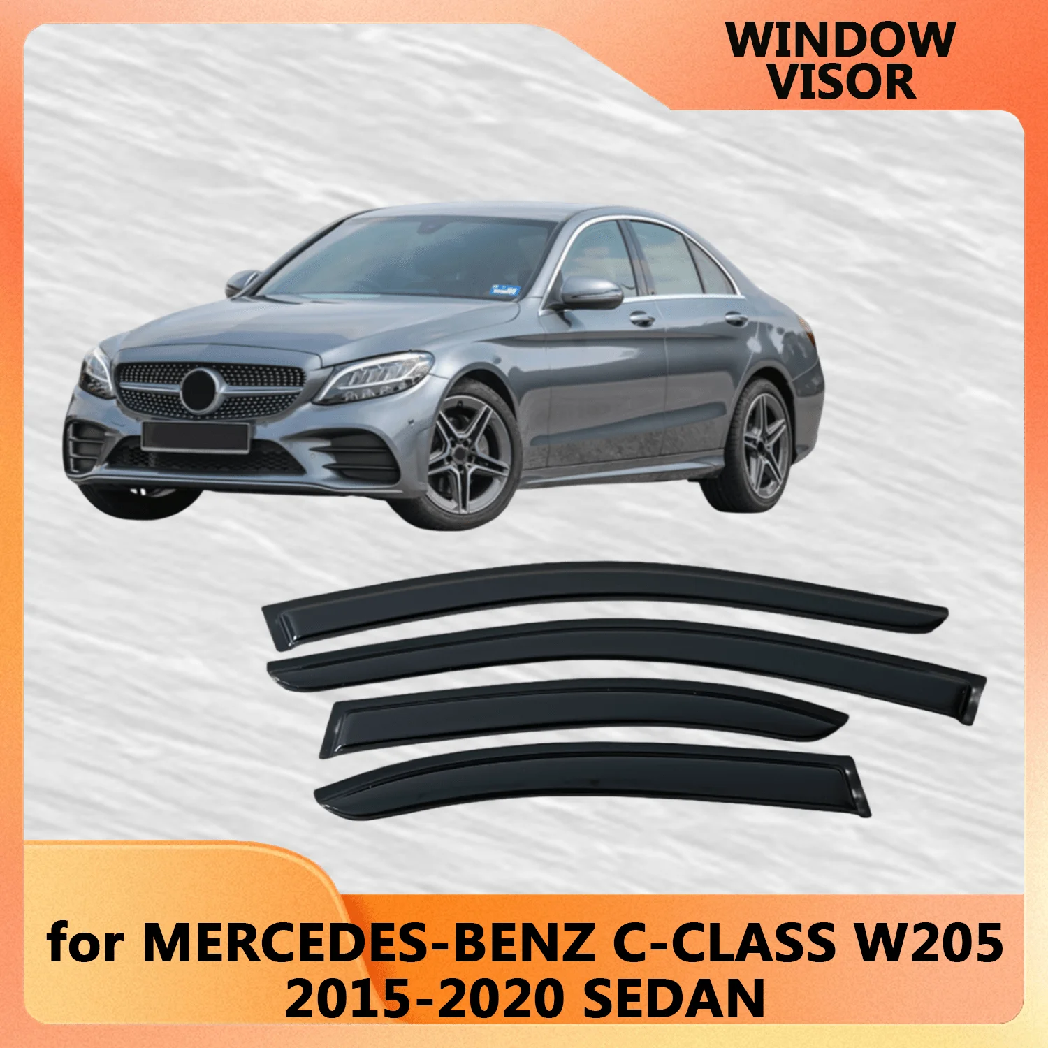 Window Visor for MERCEDES-BENZ C-CLASS W205 Sedan 2015 2016 2017 2018 2019 2020 Wind Deflectors Rain Guards Door Vent Shades
Window Visor for MERCEDES-BENZ C-CLASS W205 Sedan 2015 2016 2017 2018 2019 2020 Wind Deflectors Rain Guards Door Vent Shades