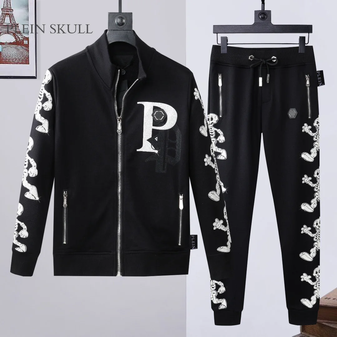 Plein Skull Trendy Brand Sports Set Men's Spring and Autumn Colorful Letter Hot Diamond Coat Hip Hop Party Suit Casual Pants
Plein Skull Trendy Brand Sports Set Men's Spring and Autumn Colorful Letter Hot Diamond Coat Hip Hop Party Suit Casual Pants