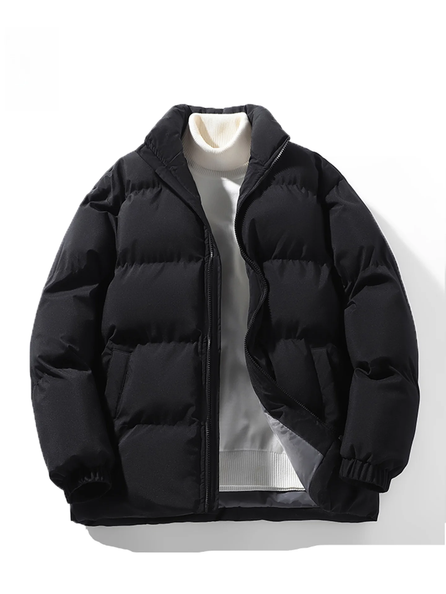 Men's Thiened Winter Cotton Jaet Stand Collar down Padded Coat Warm Bread Sle Outerwear Faionable Urban Youth Wear
Men's Thiened Winter Cotton Jaet Stand Collar down Padded Coat Warm Bread Sle Outerwear Faionable Urban Youth Wear