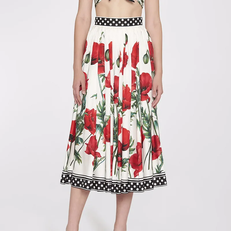 Women's Fashion Sweet Dot Printing Splicing Skirt Elegant High Waist Zipper Big Swing Skirts High End Clothing Summer New 24
Women's Fashion Sweet Dot Printing Splicing Skirt Elegant High Waist Zipper Big Swing Skirts High End Clothing Summer New 24