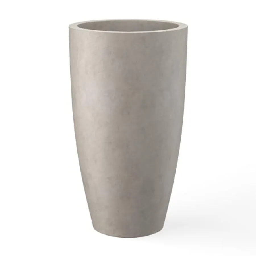 23.6 H weathered concrete finish concrete tall planters for outdoor and indoor use gray modern tapered style with drainage hole
23.6 H weathered concrete finish concrete tall planters for outdoor and indoor use gray modern tapered style with drainage hole