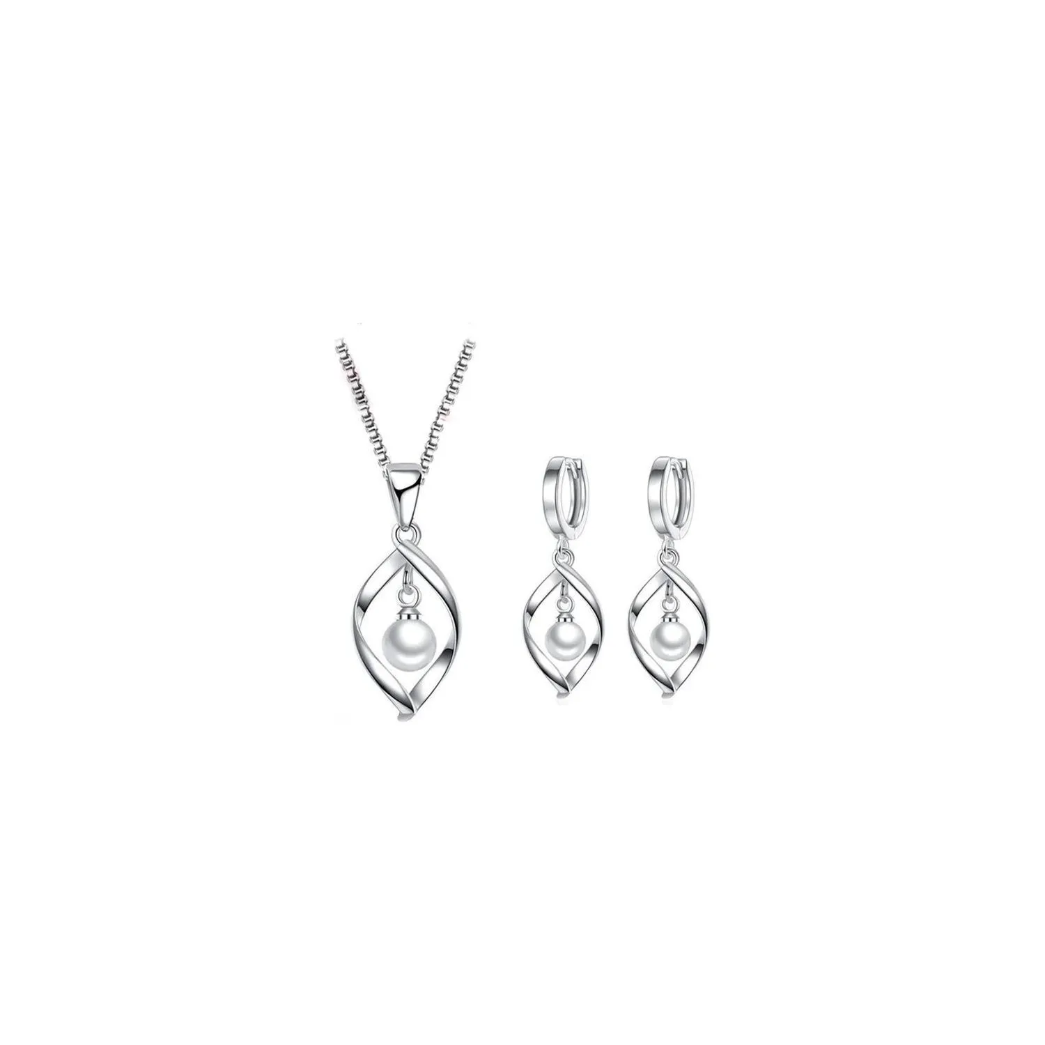 Women's 925 Pearl Stone Special Design Sterling Silver Necklace and Earring Set Quality Stylish Elegant Shiny Special Occasions
Women's 925 Pearl Stone Special Design Sterling Silver Necklace and Earring Set Quality Stylish Elegant Shiny Special Occasions