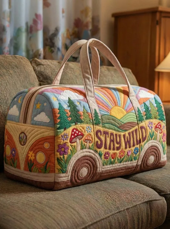 Large Capacity Embroidered Quilted Travel Bag Boho Weekender Gym Bag
Large Capacity Embroidered Quilted Travel Bag Boho Weekender Gym Bag