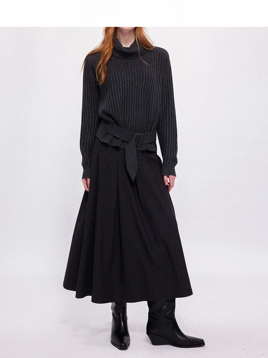 High Waist Asymmetric Pleated Decosition aggy Warm f Skirt Women's Winter Long Skirt CHACHA Casual Simple Sle
High Waist Asymmetric Pleated Decosition aggy Warm f Skirt Women's Winter Long Skirt CHACHA Casual Simple Sle