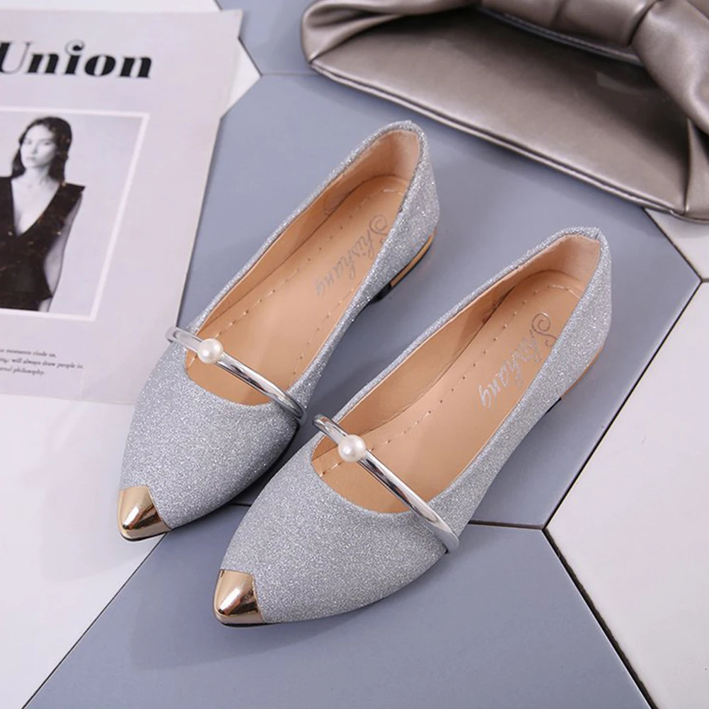 Pearls Pumps Flat Pointed Toe Shoes for Women Dressy Summer Sandals Flats Silver Woman Women's
Pearls Pumps Flat Pointed Toe Shoes for Women Dressy Summer Sandals Flats Silver Woman Women's