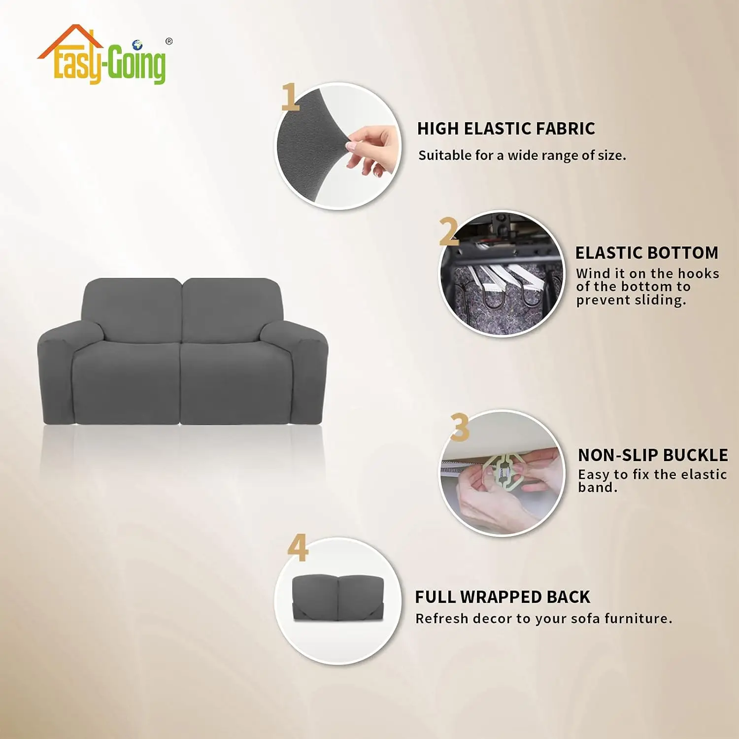 Easy-Going Oversized 6 Pieces Microfiber Stretch Sectional Recliner Loveseat Sofa Slipcover Soft Fitted Fleece 2 Seats Couch
Easy-Going Oversized 6 Pieces Microfiber Stretch Sectional Recliner Loveseat Sofa Slipcover Soft Fitted Fleece 2 Seats Couch