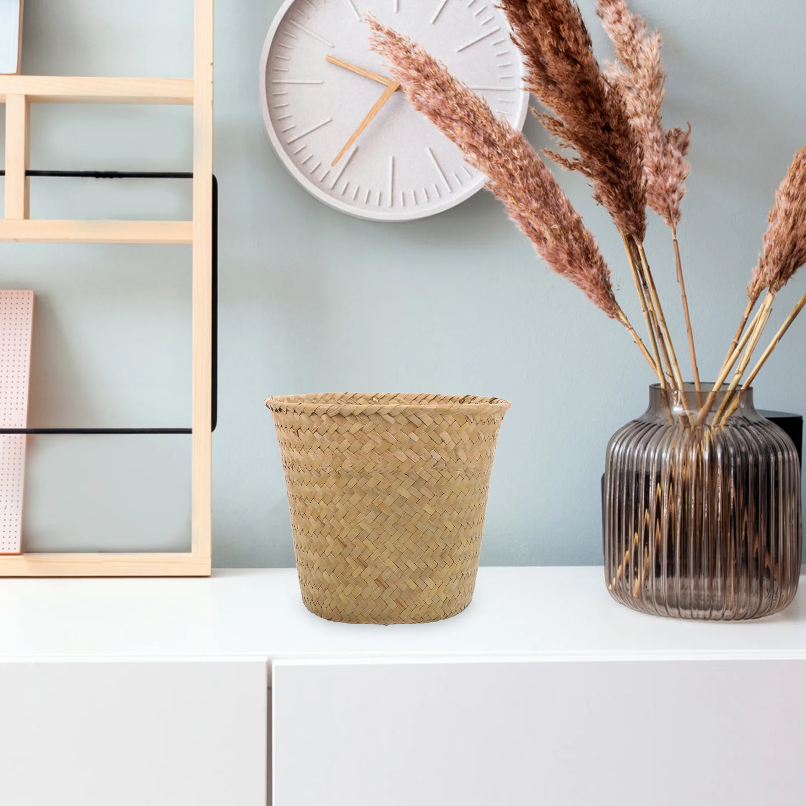 Wicker Bin Woven Bucket Storage Crate Seagrass Basket Simple Waste Seaweed Multi-functional Organizer
Wicker Bin Woven Bucket Storage Crate Seagrass Basket Simple Waste Seaweed Multi-functional Organizer
