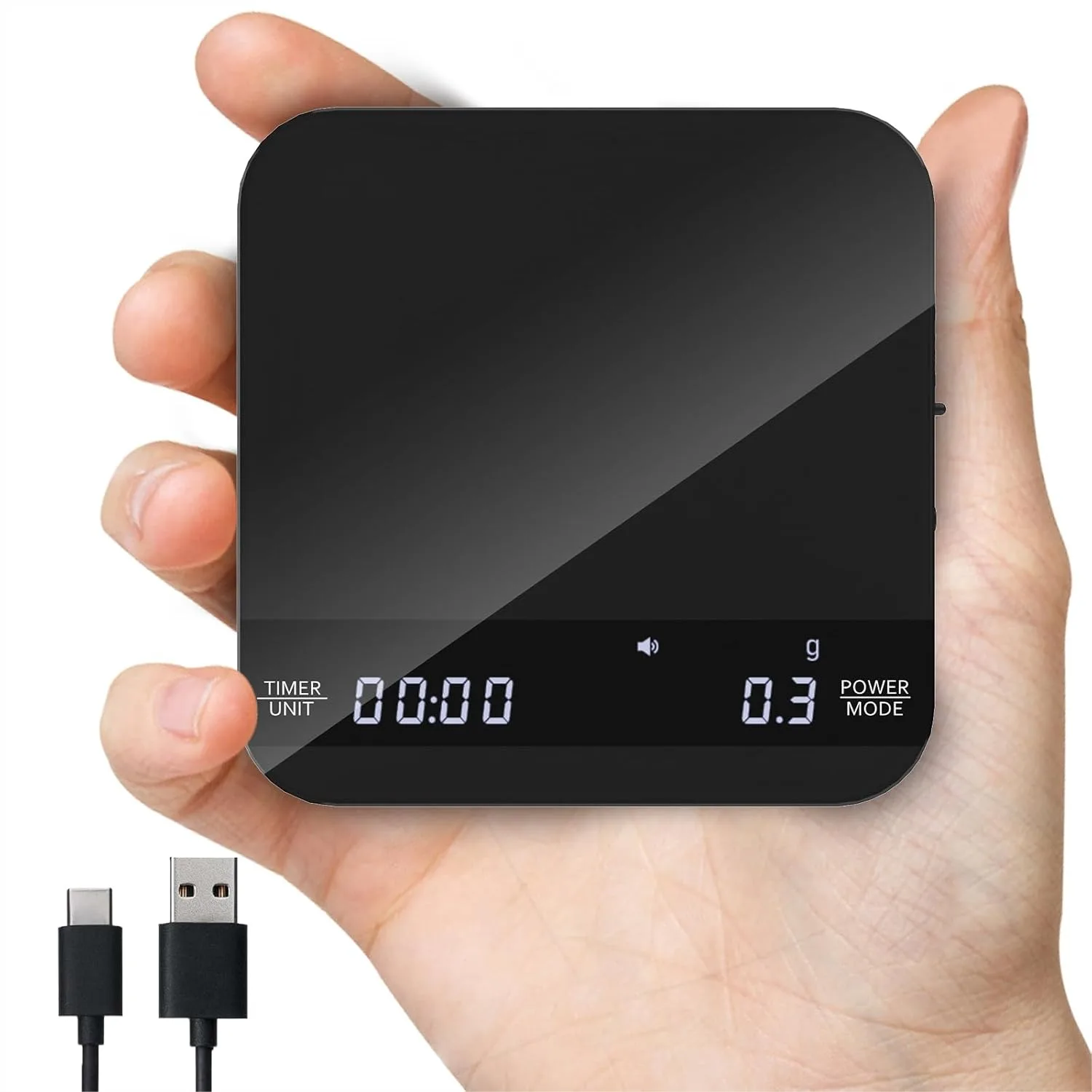 Coffee Scale with Auto Timing, Mini Rechargeable Espresso Scale, 2kg/0.1g High Precision for Pour-Over with Brewing Assist Modes
Coffee Scale with Auto Timing, Mini Rechargeable Espresso Scale, 2kg/0.1g High Precision for Pour-Over with Brewing Assist Modes