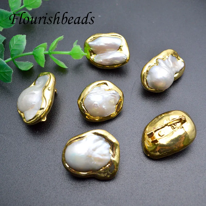 Luxurious Real Gold Plating Irregular Natural Pearls Brooch Tightening Waistband Pin Bottom Brooches Diy Finding Accessories
Luxurious Real Gold Plating Irregular Natural Pearls Brooch Tightening Waistband Pin Bottom Brooches Diy Finding Accessories