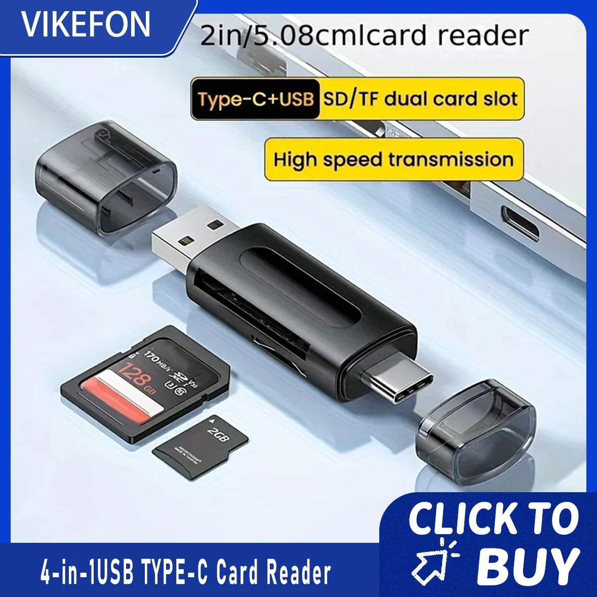 4-in-1 Multifunction USB TYPE-C Card Reader External Storage Black Stretch for Memory Stick USB 2.0 Mini SD TF Card Reader
4-in-1 Multifunction USB TYPE-C Card Reader External Storage Black Stretch for Memory Stick USB 2.0 Mini SD TF Card Reader