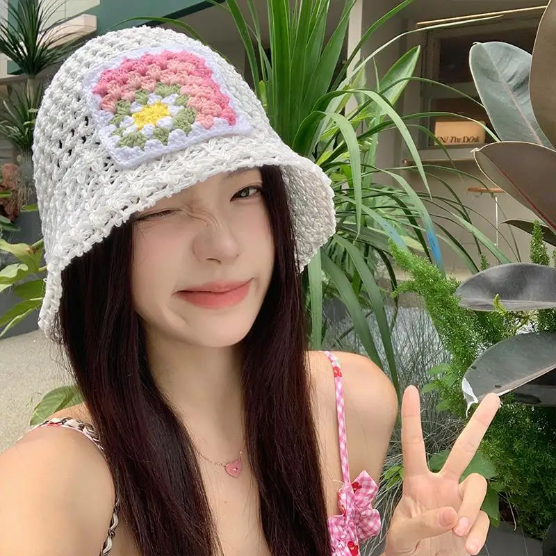 Woven Flower Straw Hat Women's Summer Hollow Breathable Straw Bucket Fisherman Hat
Woven Flower Straw Hat Women's Summer Hollow Breathable Straw Bucket Fisherman Hat
